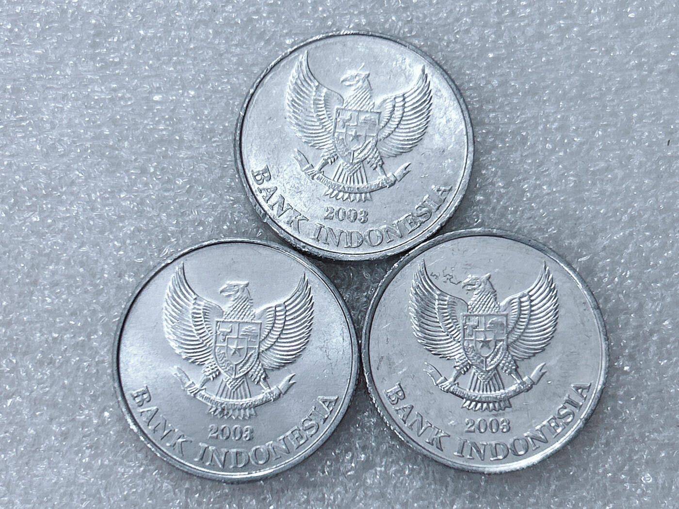 第一海外回流一元起拍收藏 散集专场  第298期 印度尼西亚2003年500卢比铝币 3枚