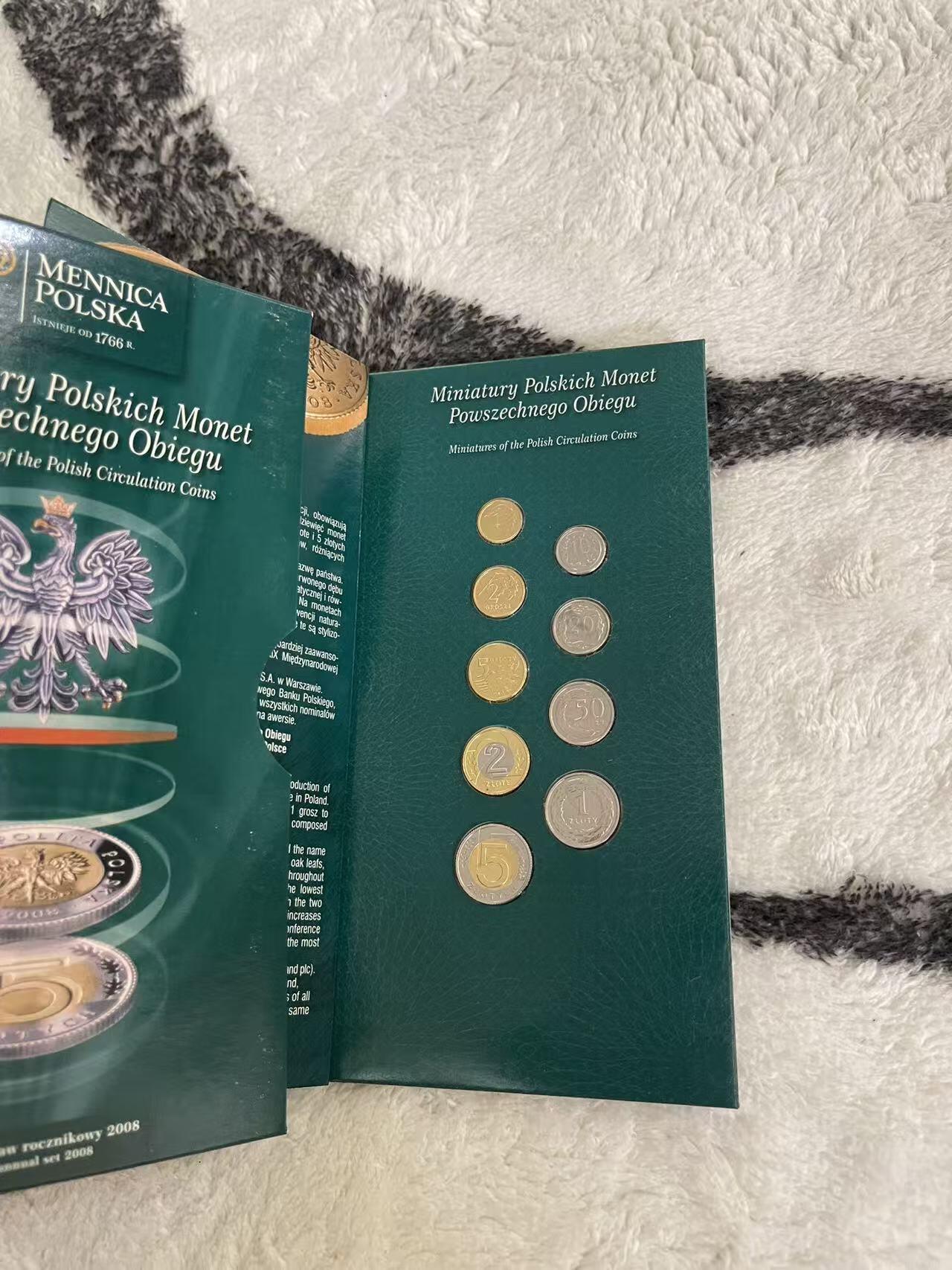 ❤️【币观天下】❤️ 第342期钱币秒杀拍卖场- 2026.2.4秒杀专场 长期征集拍品  波兰2008年迷你官方套币 缩小版比例非流通套币 稀少 