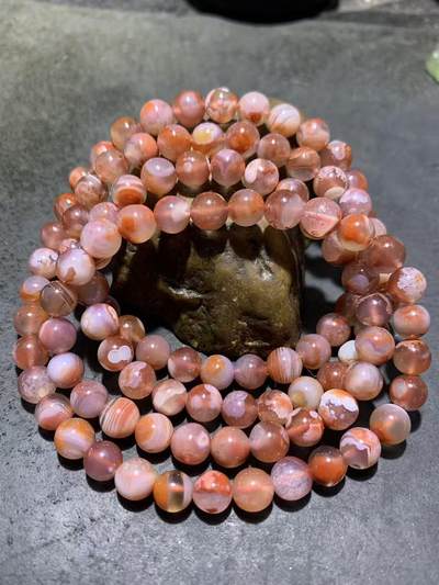 川料南红玛瑙荔枝冻飘红108多圈手串（项链）一条 - 川料南红玛瑙荔枝冻飘红108多圈手串（项链）一条