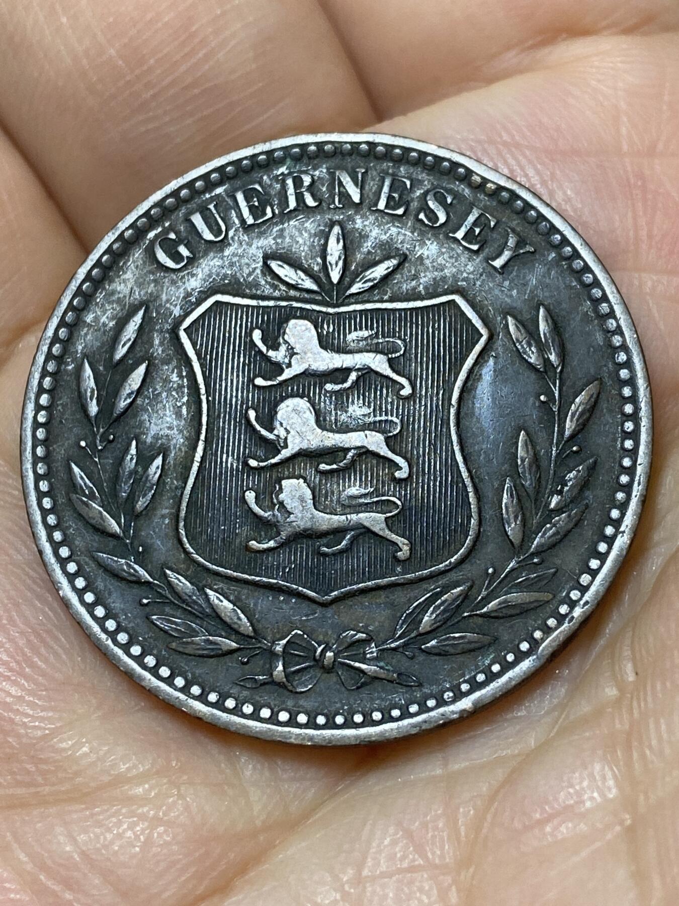 2026年第十八场(总第一百八十七场）外国好品散币场(免佣金) 英属根西岛🇬🇬1903年8道布(爱德华七世时期，H标喜敦厂造)