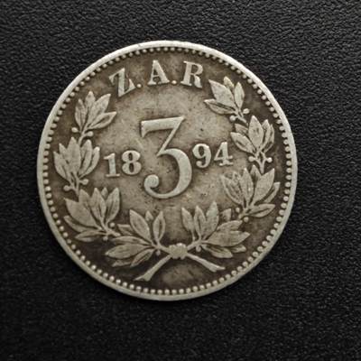 【淘币小摊】实时拍第八百六十三拍   小银币散币场   年前最后一周 之前的预留小年前全部发出 请更换最新收货地址  - 南非德兰士瓦1894年3便士银币