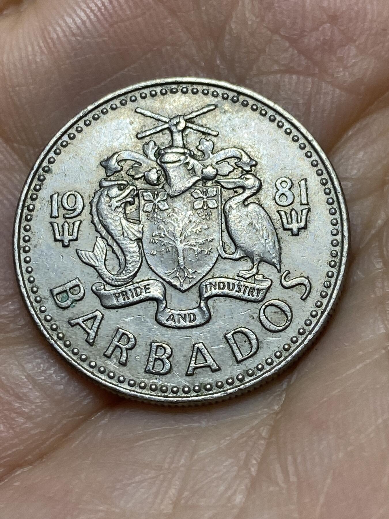 2026年第十八场(总第一百八十七场）外国好品散币场(免佣金) 巴巴多斯🇧🇧1981年25分(第一版)