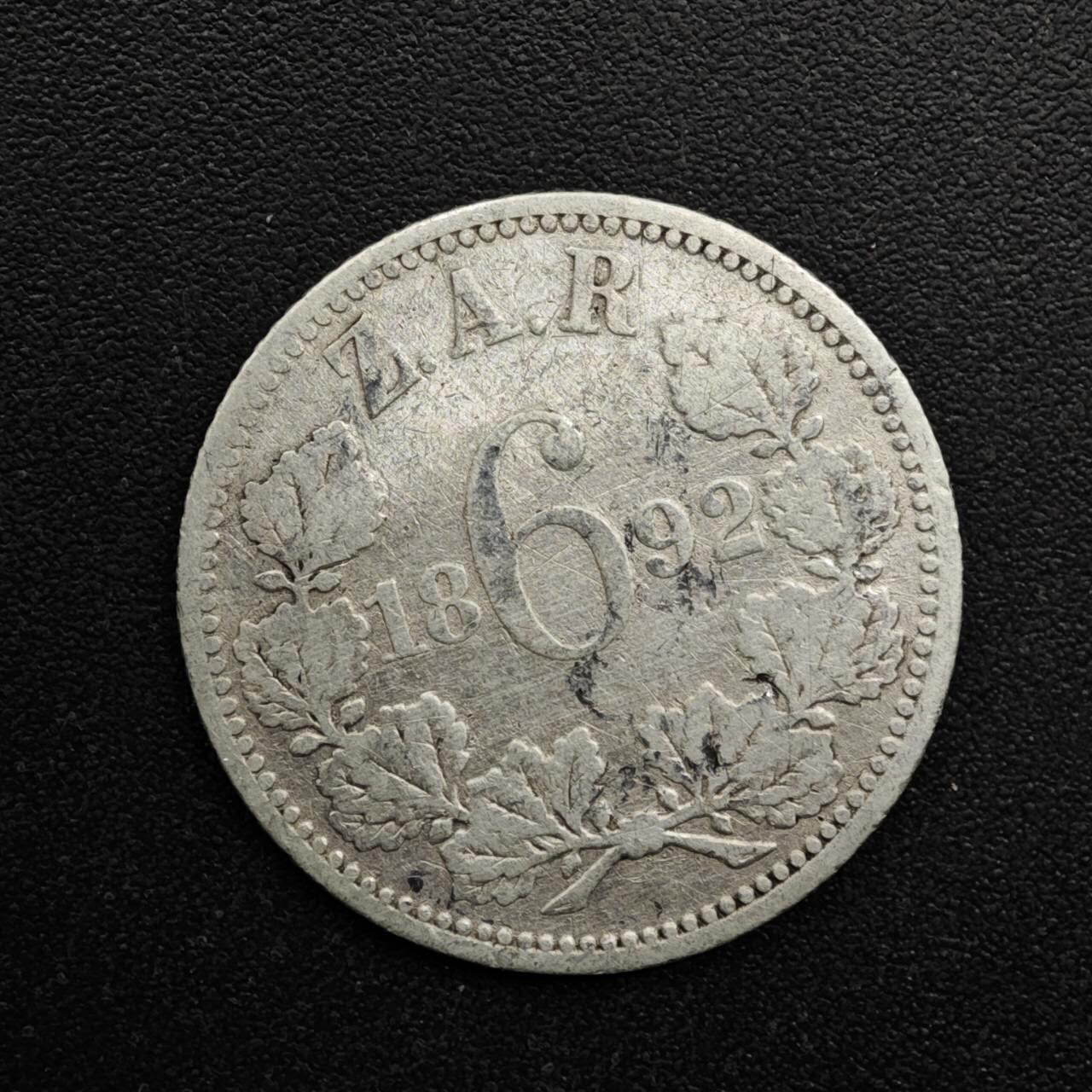 【淘币小摊】实时拍第八百六十三拍   小银币散币场   年前最后一周 之前的预留小年前全部发出 请更换最新收货地址  南非德兰士瓦1892年6便士银币