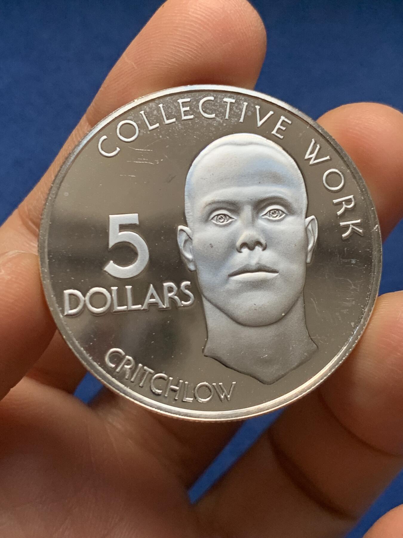 《竞宝斋》第464场 周日，周一，周二，3场连拍 （全场包邮）欢迎送拍 圭亚那1978年5元精制大银币，镜面效果强烈，套币中拆出，37.3克大银币，50%含银量