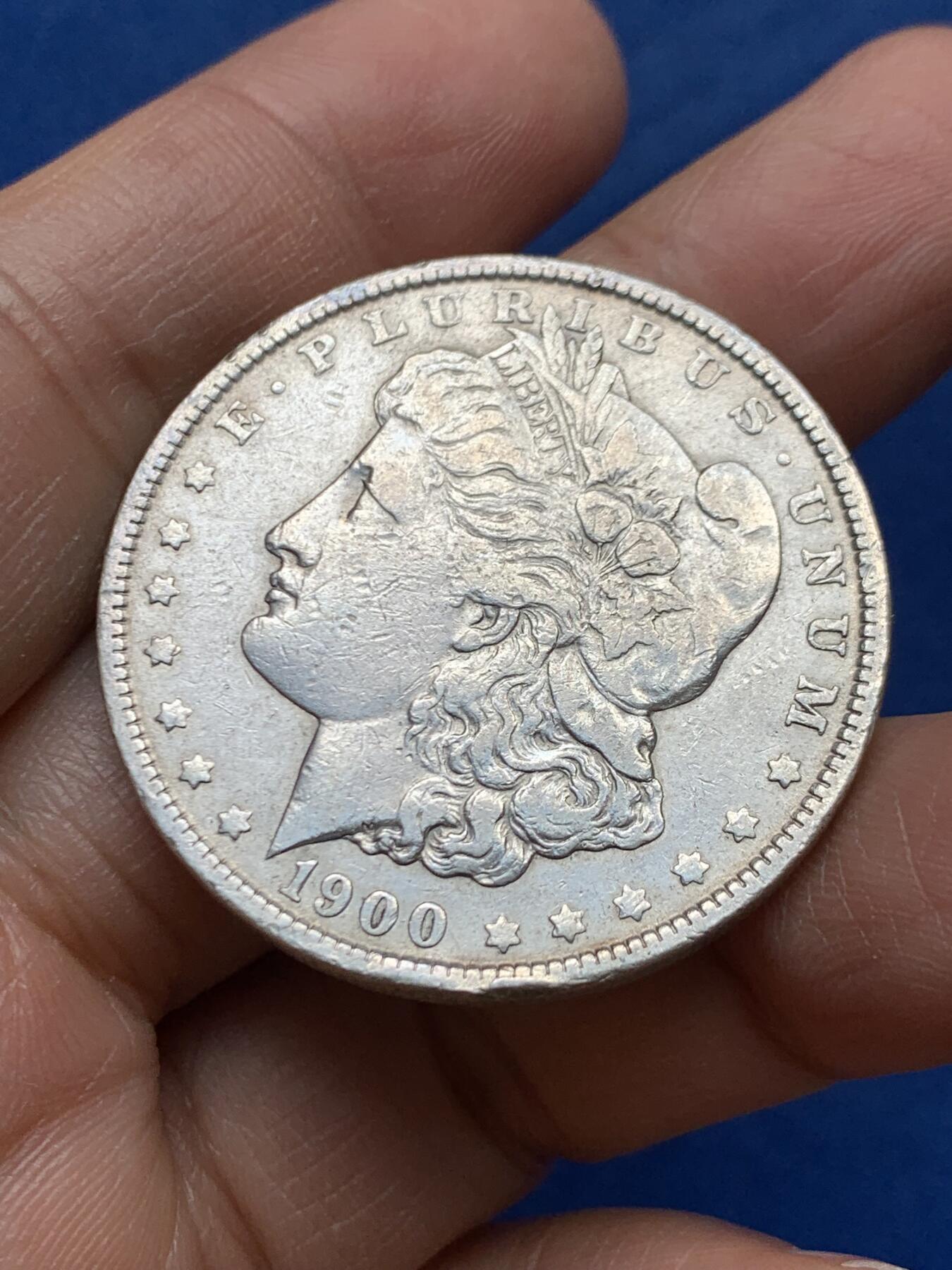 《竞宝斋》第464场 周日，周一，周二，3场连拍 （全场包邮）欢迎送拍 美国 1900年 新奥尔良厂 1美元 摩根银币 品相见图