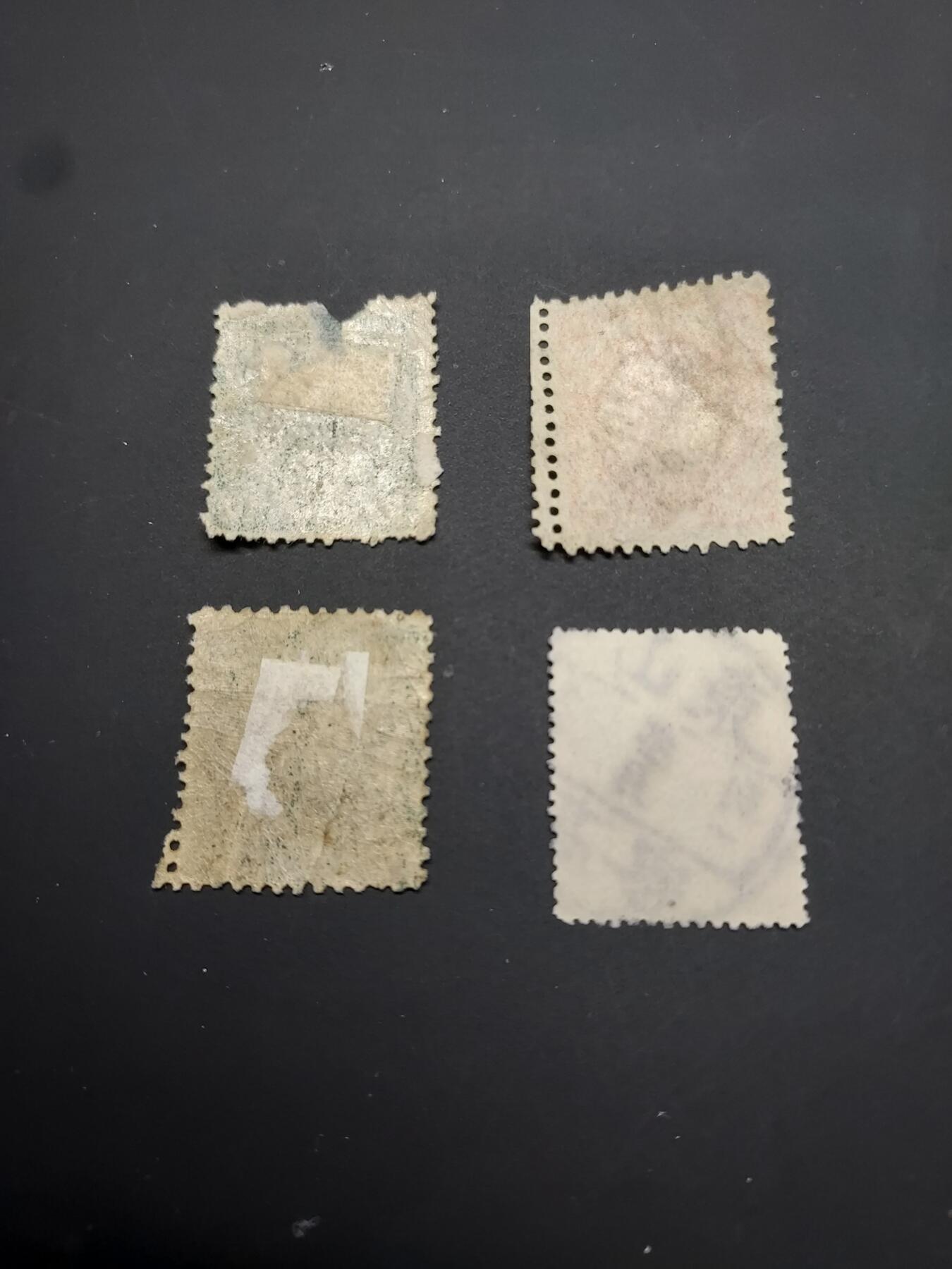 博彦收藏 TM  2月7日 8点邮票专场 全场包邮 大清蟠龙旧票4枚，均有破损