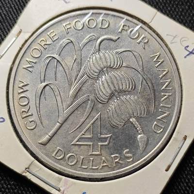 KK钱币收藏小铺  第399期  百期特拍（四拍之三）2月预留时间 周末发货 - 1970巴巴多斯香蕉币 