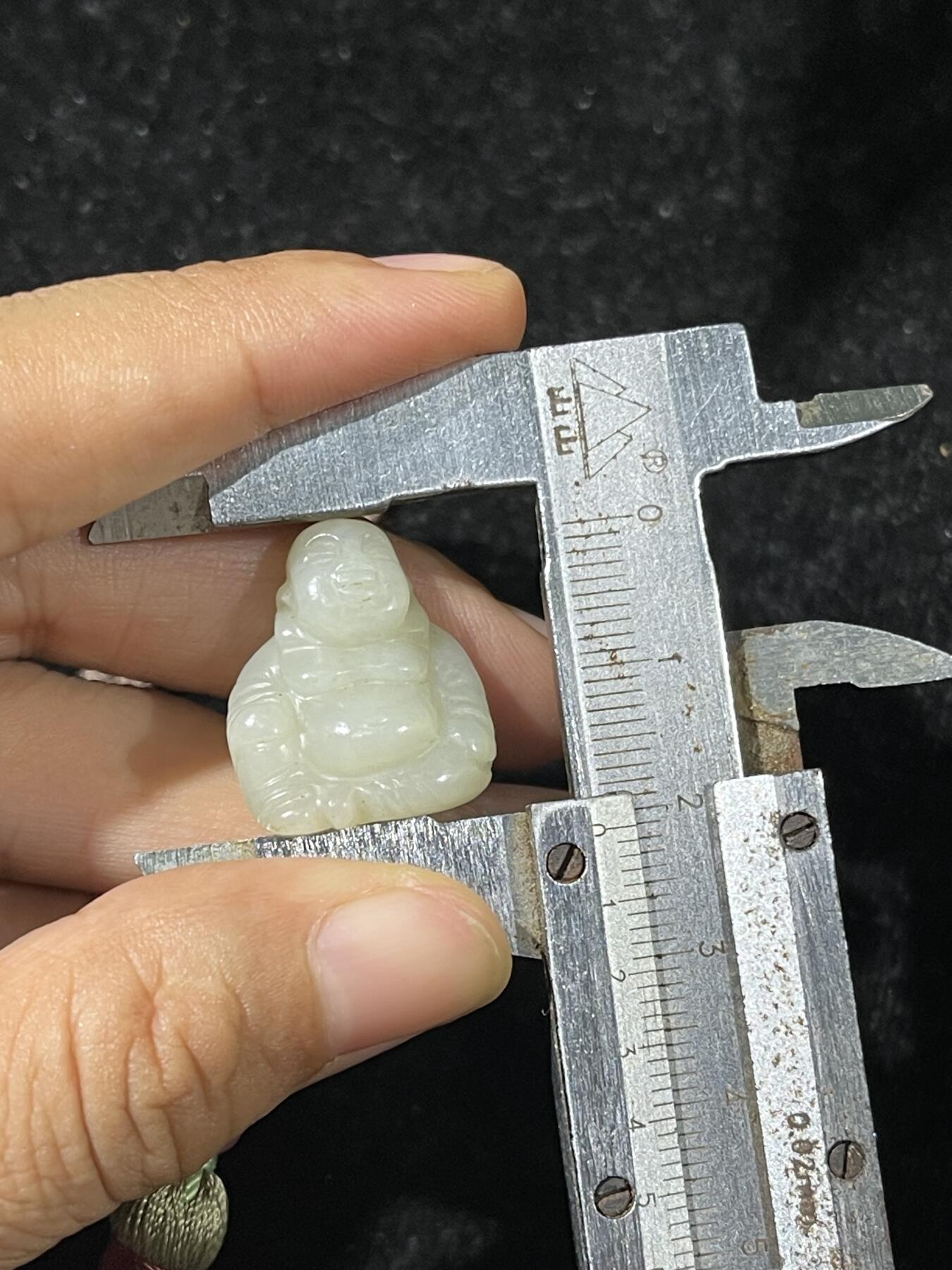 和田玉籽料手工挂饰 和田玉弥勒佛