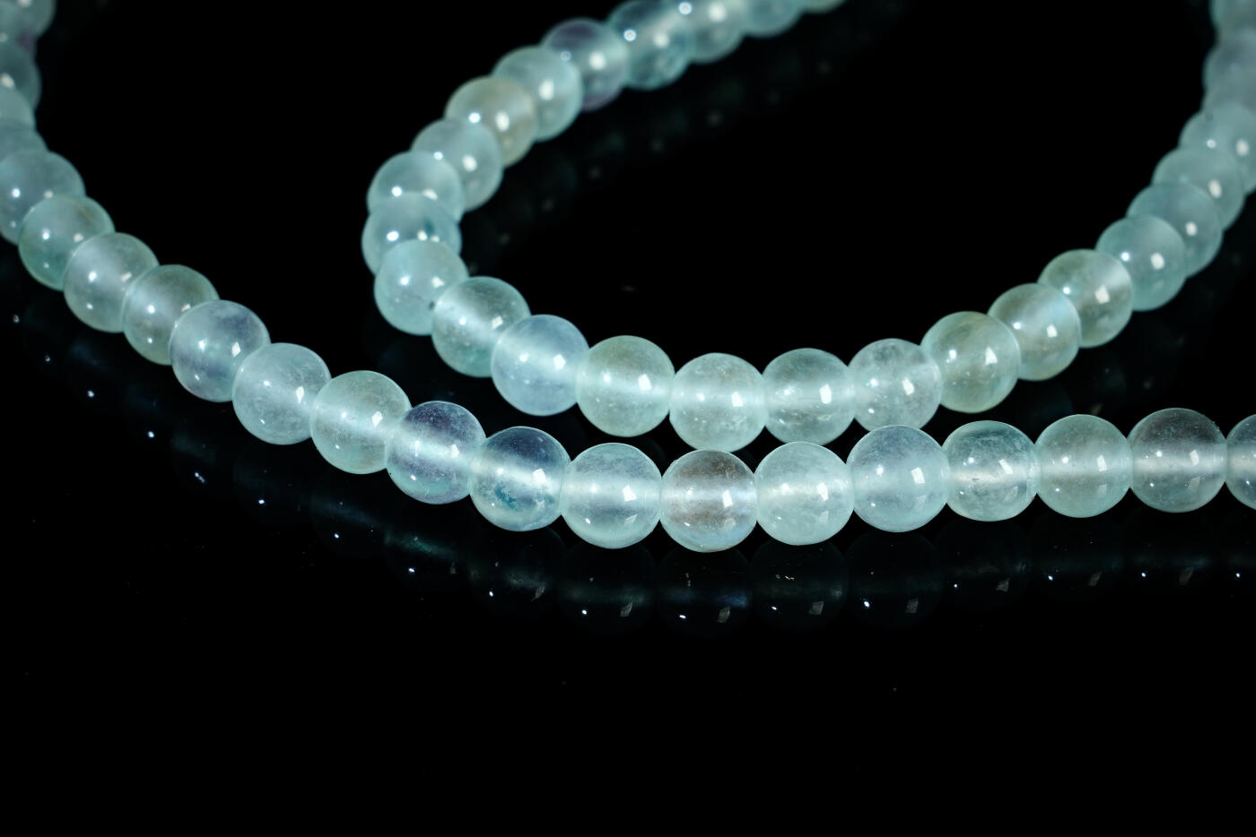 上海都达杂项专场十九（全场包邮） 天然白冰翡翠（A货）项链90-7