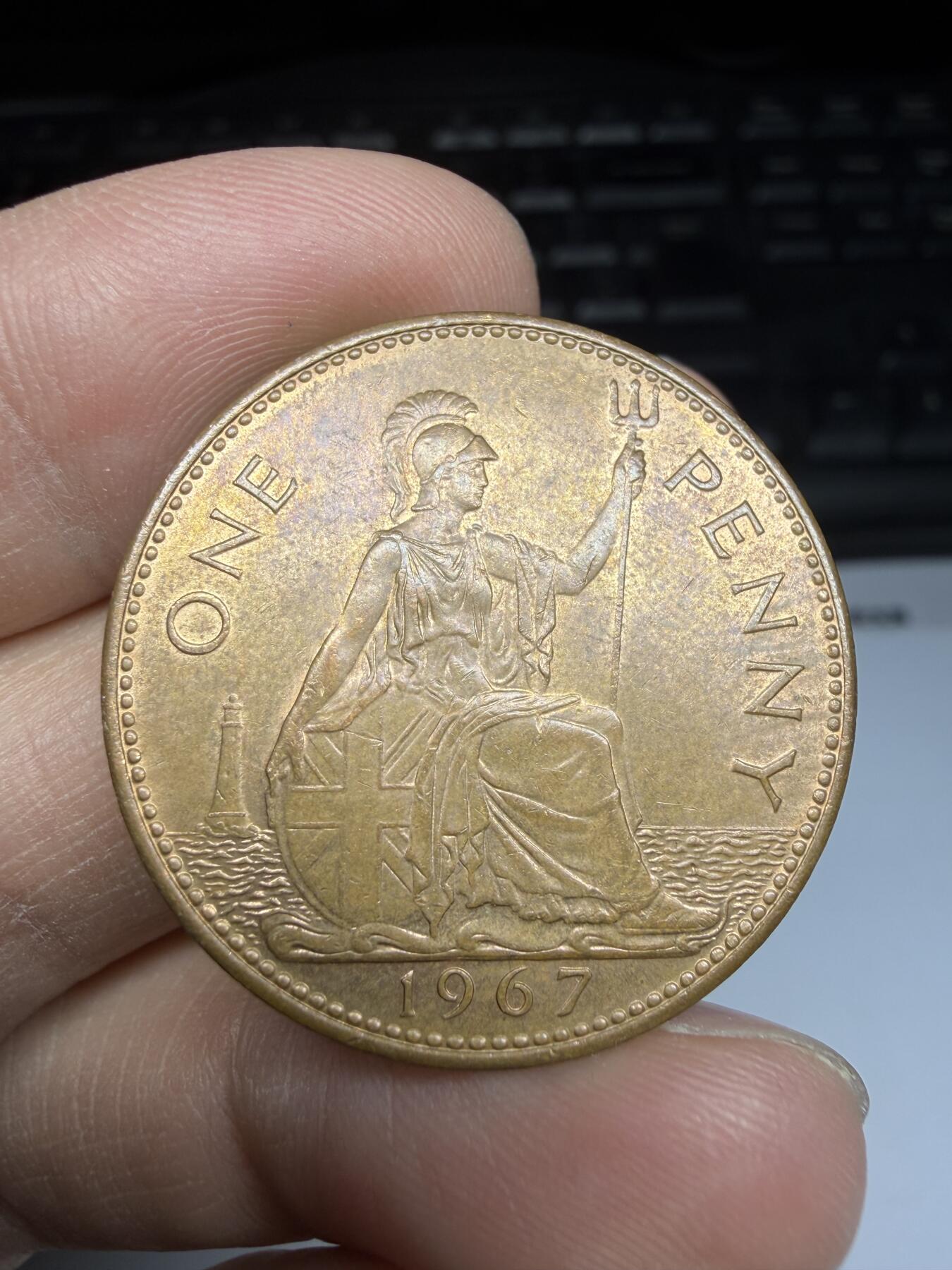 2025年集古藏今外币拍卖第二期-第3场—（总第303拍），可以寄存60天，满160元包邮。 1967年英国1便士铜币