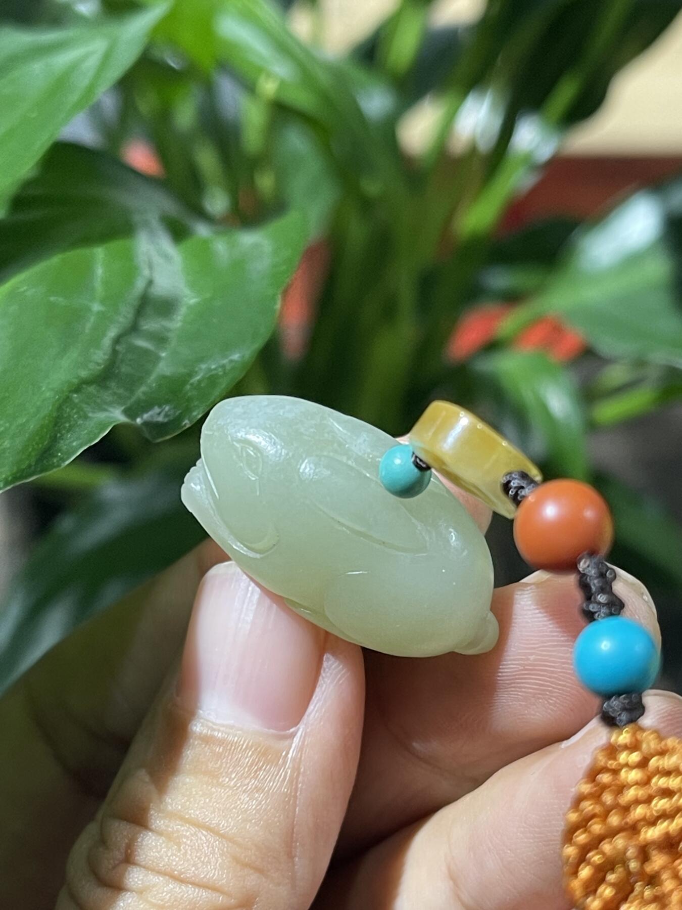 和田玉籽料手工挂饰 和田玉兔子挂饰