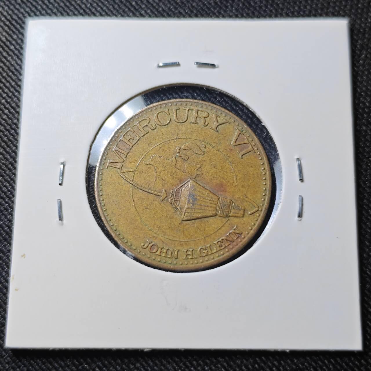 KK钱币收藏小铺  第391期  2月预留时间 周末发货 美国航天纪念铜章 