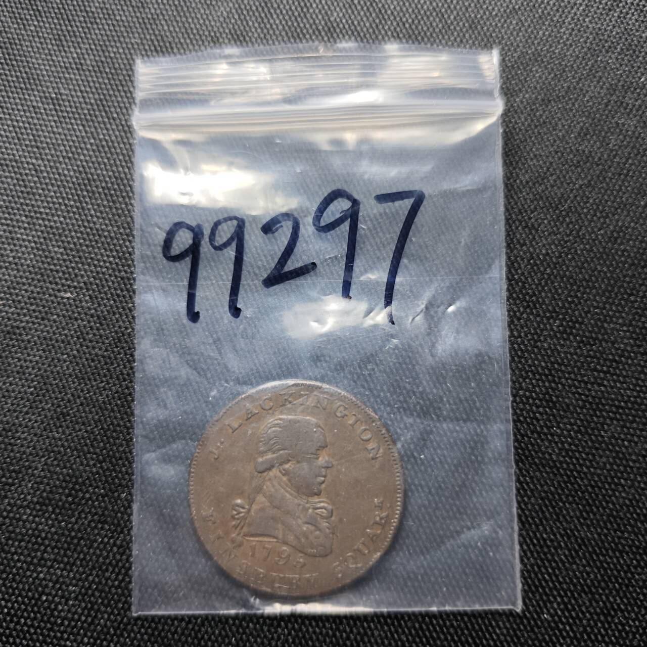 KK钱币收藏小铺  第399期  百期特拍（四拍之三）2月预留时间 周末发货  英国1795年半便士铜代币