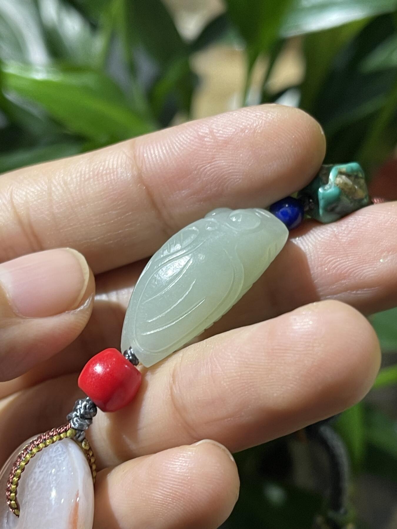 和田玉籽料手工挂饰 和田玉一鸣惊人平安扣挂饰