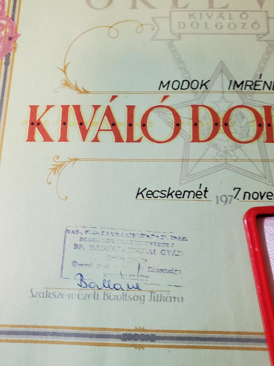 韵星假日军品类拍卖第三十九期暨默多克中校夫妇专场 -- Rimey Holidays Militaria Auction 39 & The Modoks Collection  匈牙利人民共和国默多克夫人优秀服务奖章带原盒略证书一套