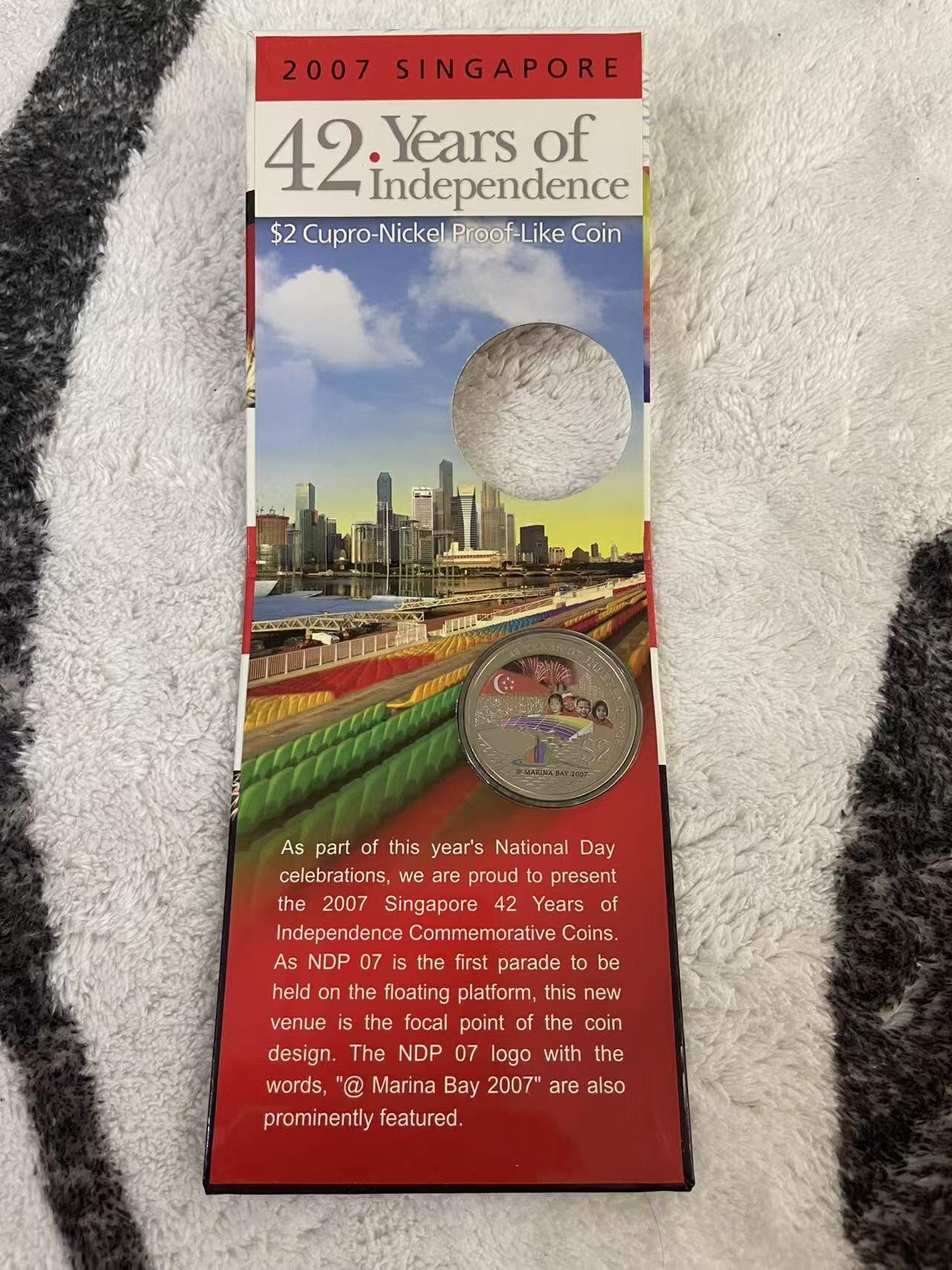 ❤️【币观天下】❤️ 第342期钱币秒杀拍卖场- 2026.2.4秒杀专场 长期征集拍品  新加坡2007年独立42周年彩色$2类精制币