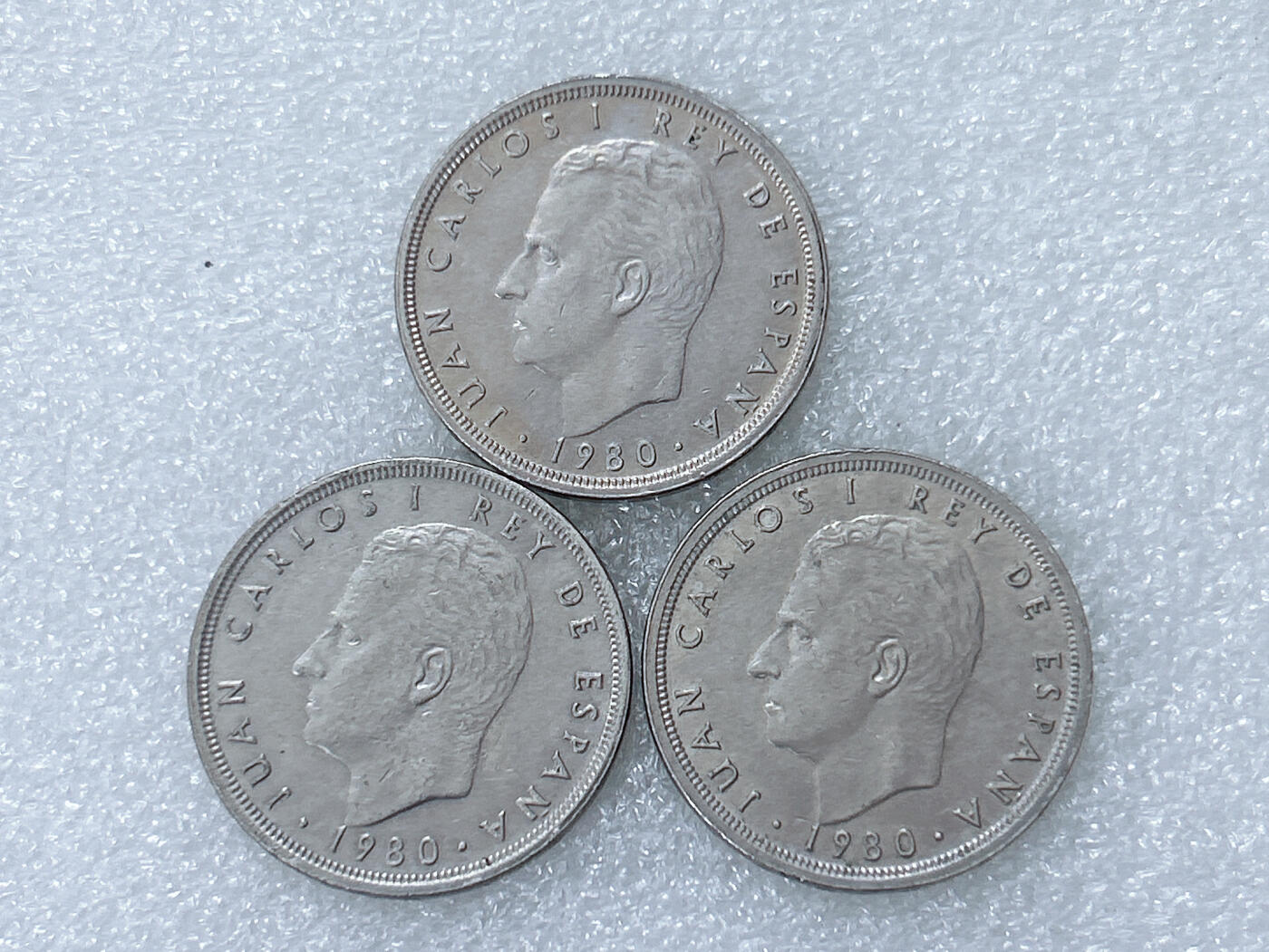 第一海外回流一元起拍收藏 散集专场  第298期 1982西班牙50比塞塔世界杯铜镍纪念币 3枚