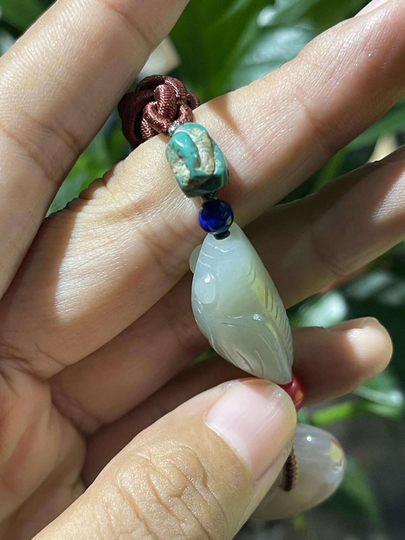 和田玉籽料手工挂饰 和田玉一鸣惊人平安扣挂饰