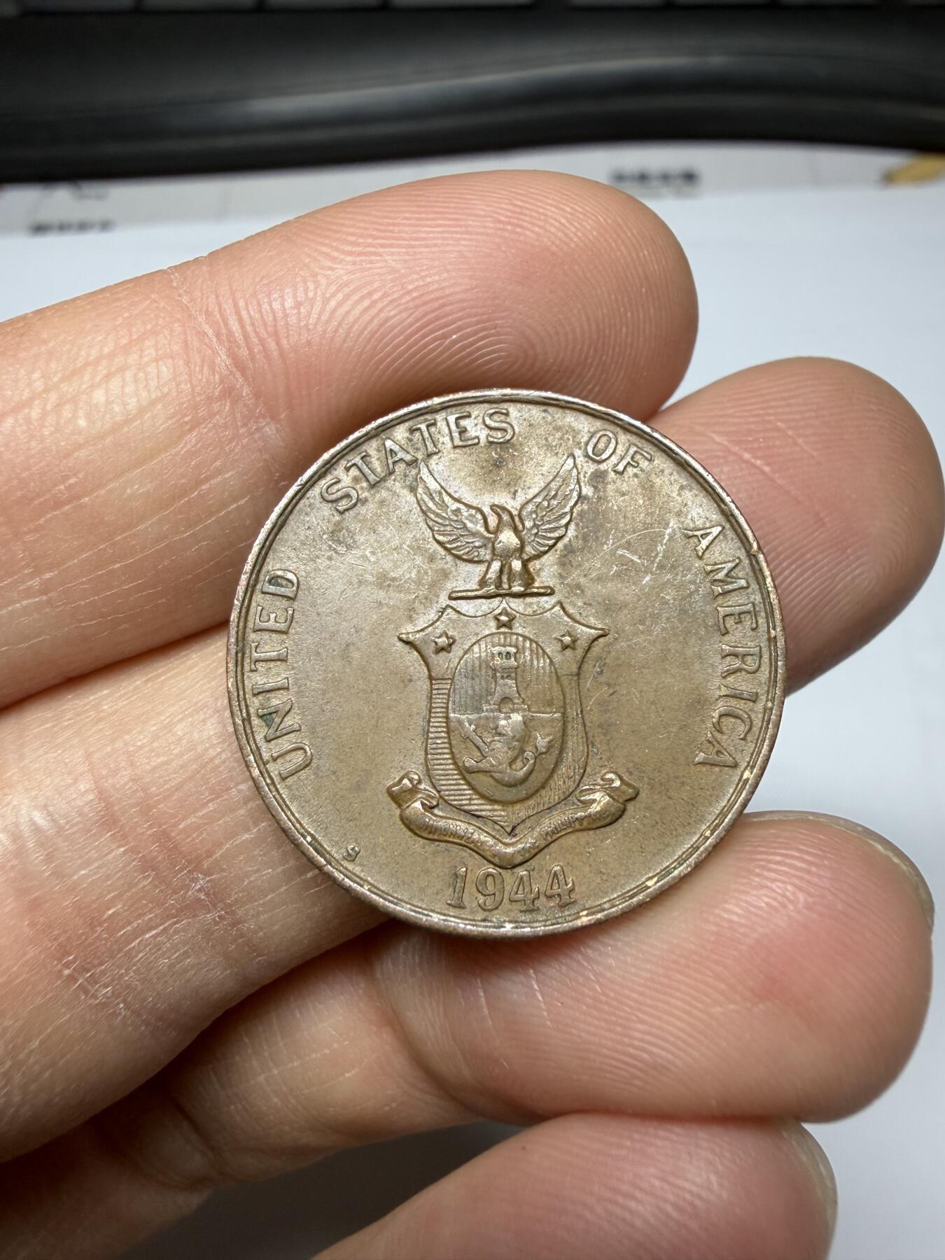 2025年集古藏今外币拍卖第二期-第3场—（总第303拍），可以寄存60天，满160元包邮。 1944年美属菲律宾一分