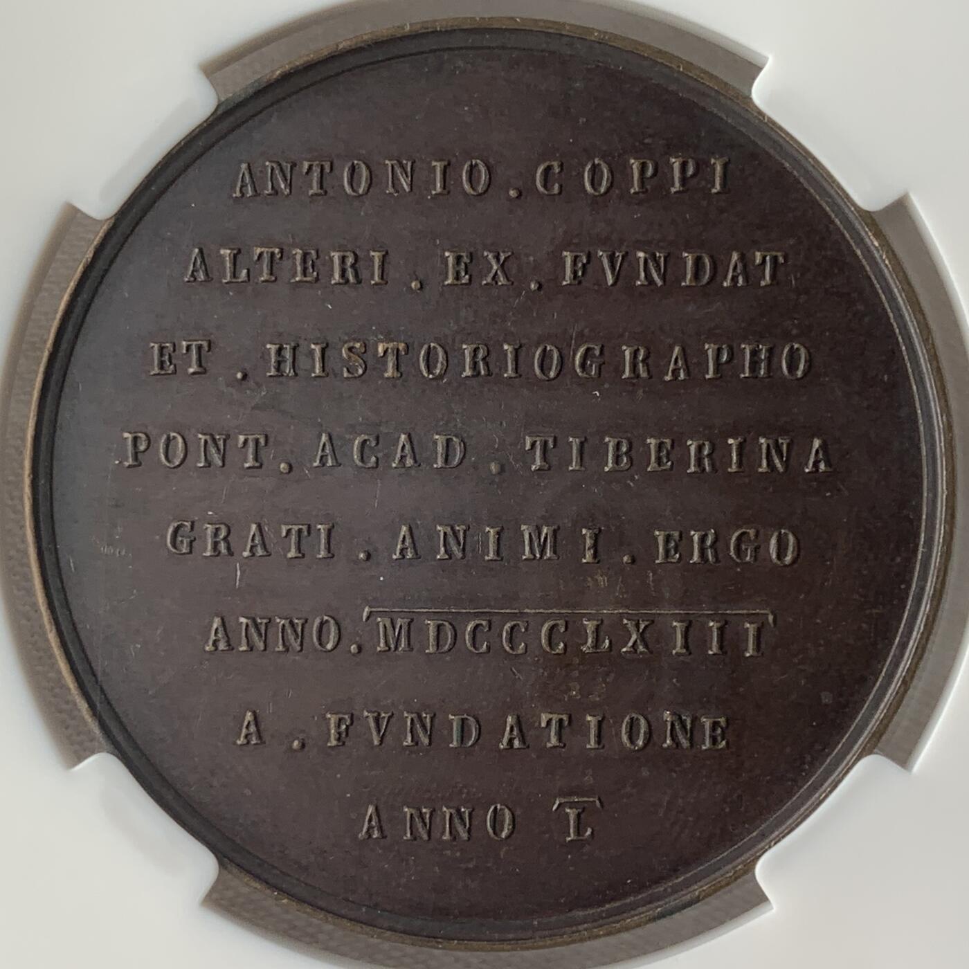 掌中浮雕-藏着的欧洲第052场 意大利台伯河学院铜章，45mm