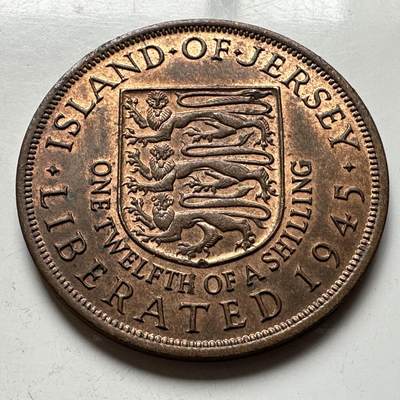 🌹外币初藏🌹🐯2026年第15场  每周二四六晚8️⃣点 接代拍 - 泽西岛1945年1/12先令