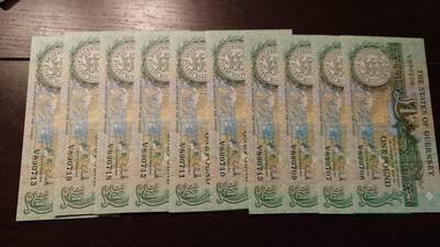 【新年十一拍】世界钱币～微拍第232期暨2026年第11期  多款低端纸币10张为一件成本价起拍 - 1991年格恩西岛1镑 如图十张为一件一起拍 全新绝品无4