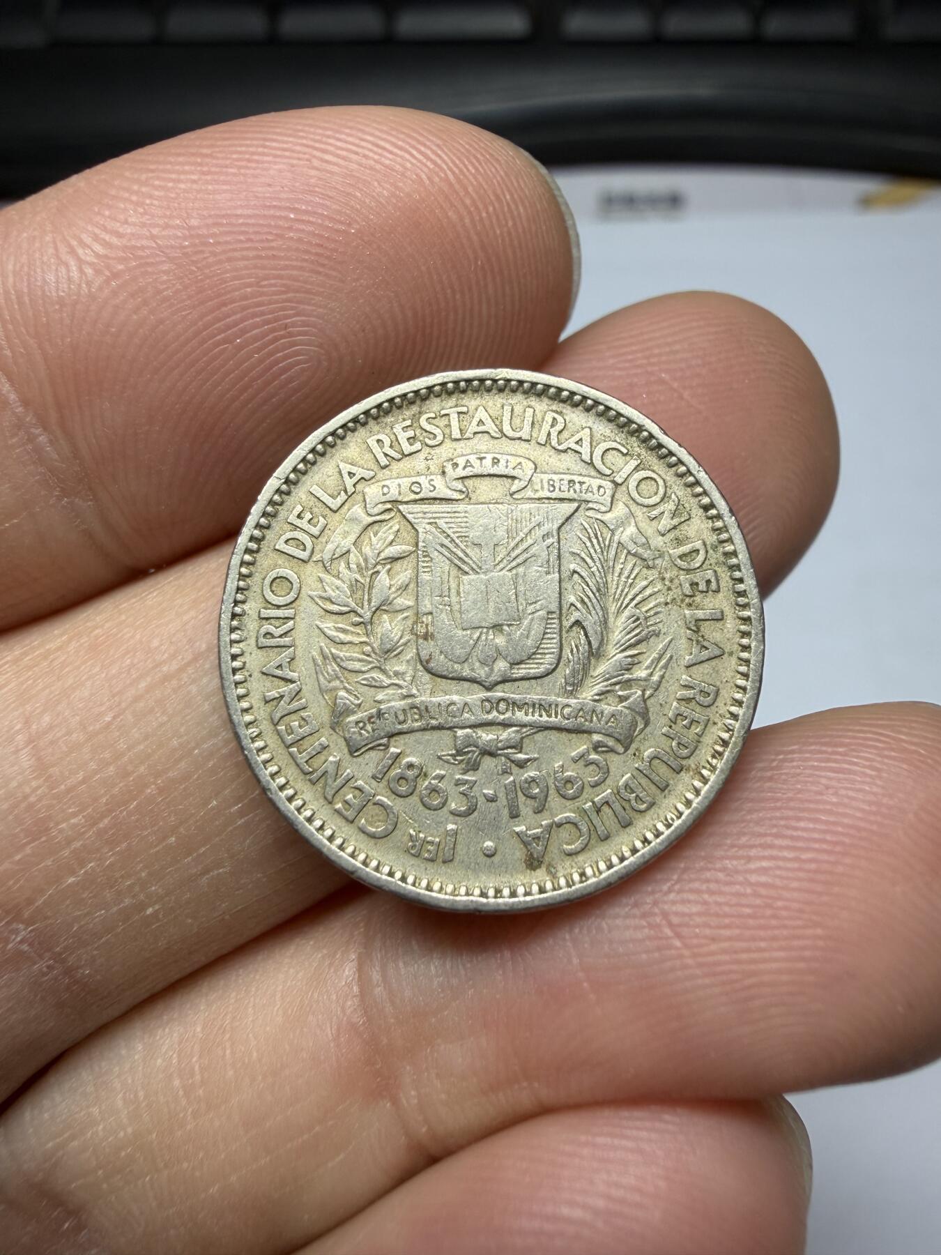 2025年集古藏今外币拍卖第二期-第3场—（总第303拍），可以寄存60天，满160元包邮。 1963年多米尼加5分