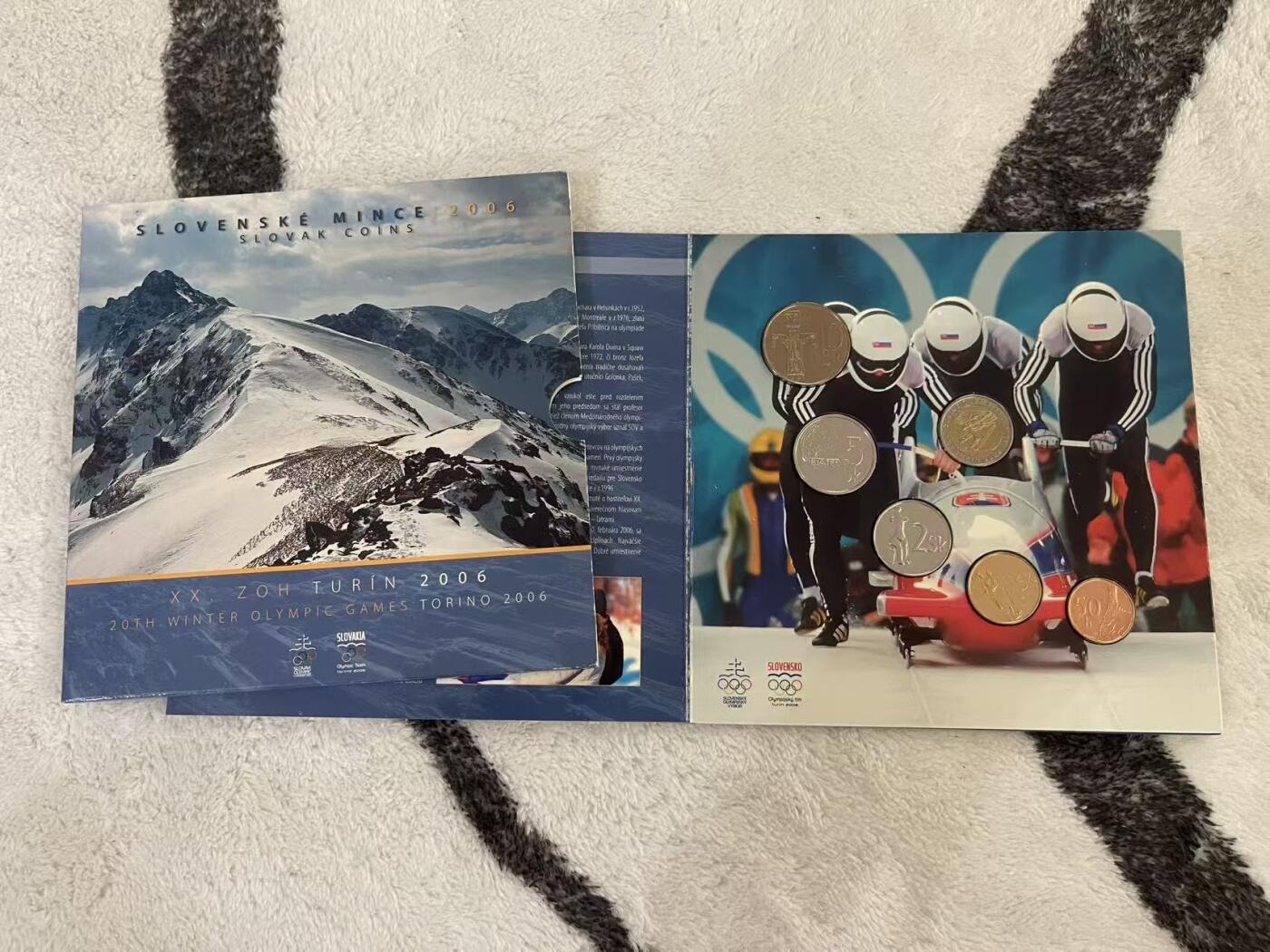 ❤️【币观天下】❤️ 第342期钱币秒杀拍卖场- 2026.2.4秒杀专场 长期征集拍品  斯洛伐克2006年冬奥会纪念官方套币 含一枚冬奥会双色纪念章 