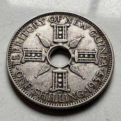 🌹外币初藏🌹🐯2026年第15场  每周二四六晚8️⃣点 接代拍 - 英属新几内亚1935年一先令银币 5.38克92.5%高银