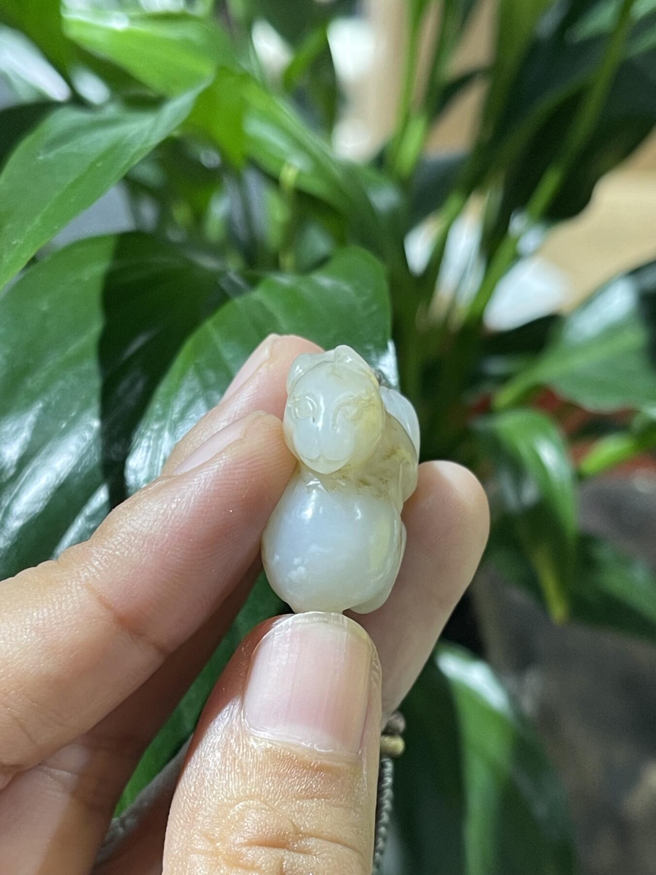 和田玉籽料手工挂饰 和田玉兔子挂饰