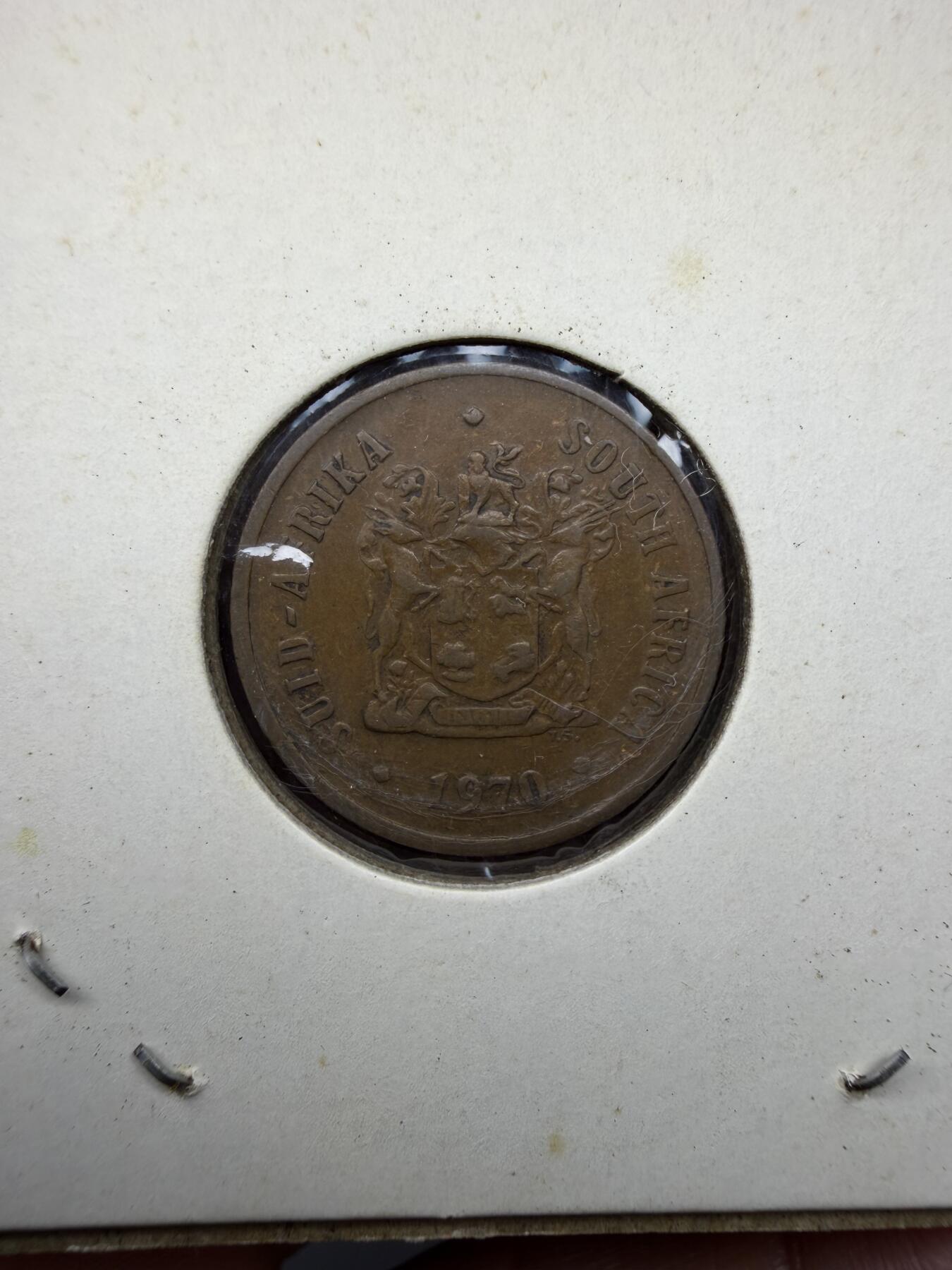 2025年集古藏今外币拍卖第二期-第3场—（总第303拍），可以寄存60天，满160元包邮。 1970年南非一分