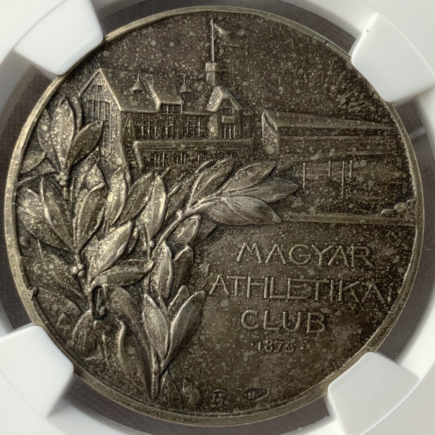 掌中浮雕-藏着的欧洲第052场 NGC MS62 : 1929年匈牙利体育俱乐部银章，37mm