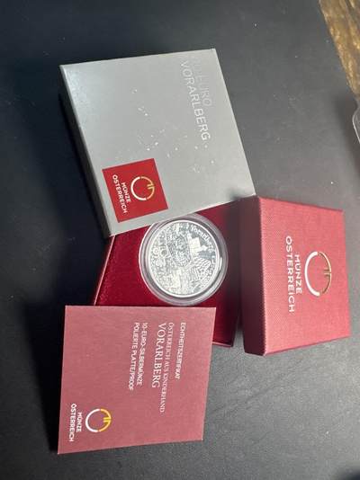 ❤️【币观天下】❤️ 第342期钱币秒杀拍卖场- 2026.2.4秒杀专场 长期征集拍品  - 奥地利联邦省系列银币 盒证齐全(面值10欧，重量17.3克)2013-2