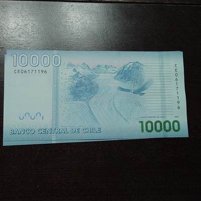 【新年十二拍】世界钱币～微拍第233期暨2026年第12期  多款老库存低价起拍 - 2020年智利10000比索 全新绝品无4尾号196