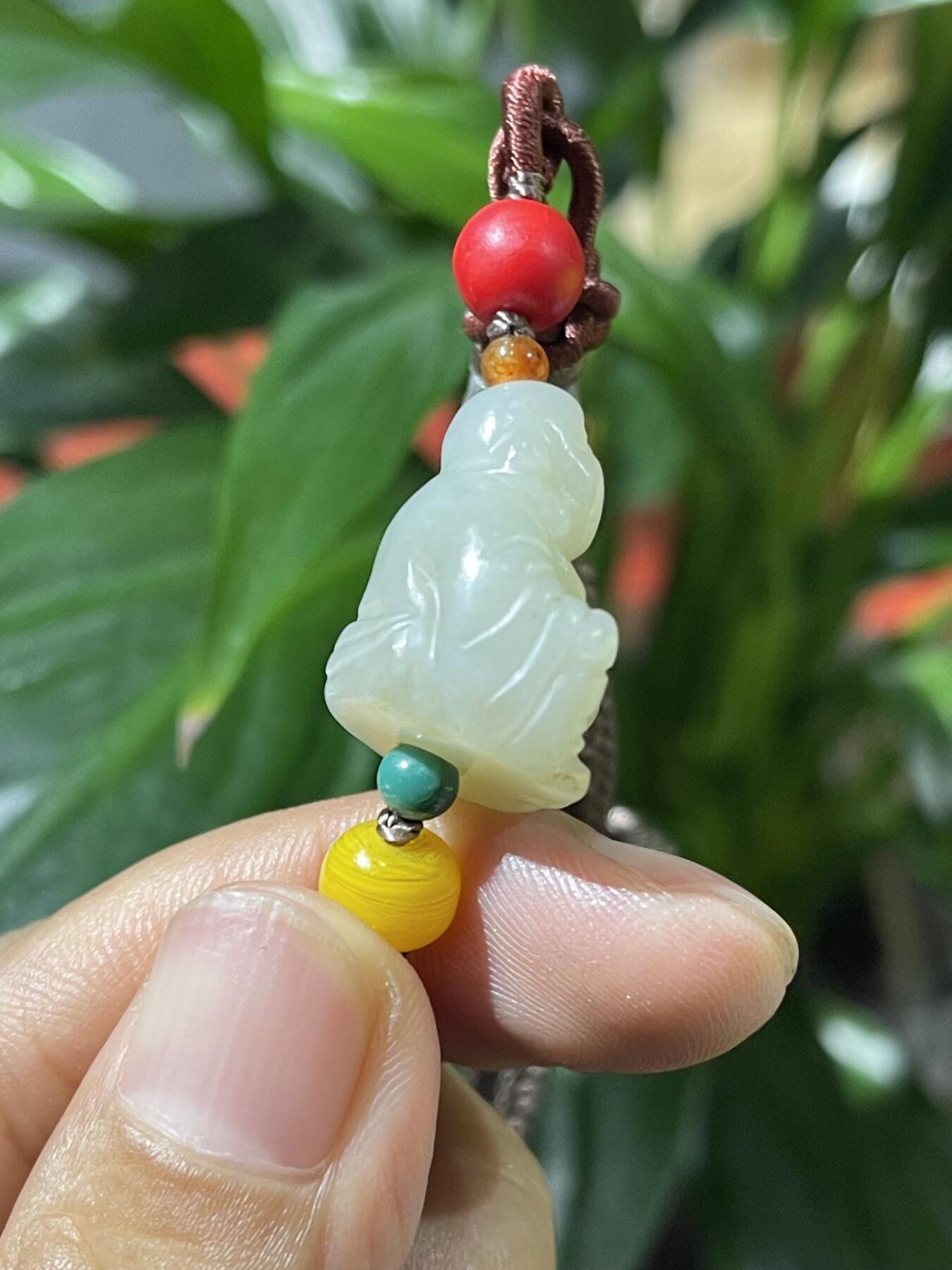 和田玉籽料手工挂饰 和田玉弥勒佛