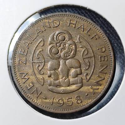 KK钱币收藏小铺  第391期  2月预留时间 周末发货 -  新西兰半便士铜币