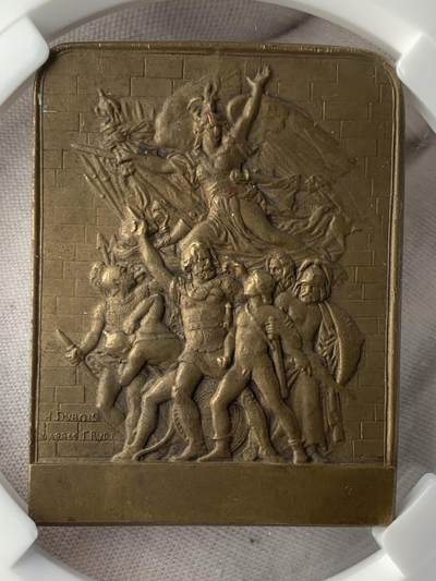 掌中浮雕-藏着的欧洲第052场 - 法国体育与军事训练准备协会联盟铜章，40*51mm