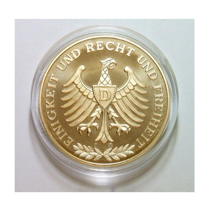 德国1991年勃兰登堡门竣工200年精制高浮雕大镀金章 带证书 40MM