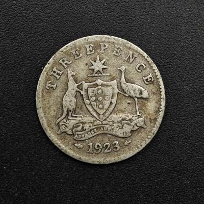 【淘币小摊】实时拍第八百六十三拍   小银币散币场   年前最后一周 之前的预留小年前全部发出 请更换最新收货地址  - 澳大利亚1923年乔治五世3便士银币