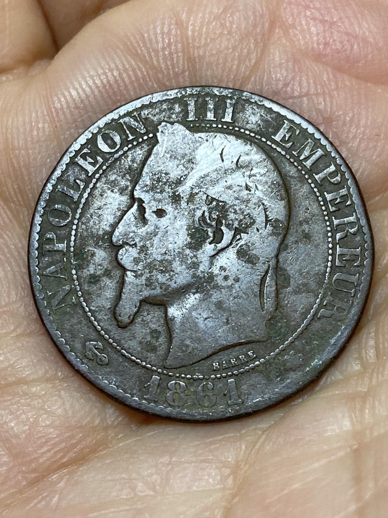 2026年第十八场(总第一百八十七场）外国好品散币场(免佣金) 法兰西第二帝国1864年5生丁(拿破仑三世第二版，A标巴黎造)