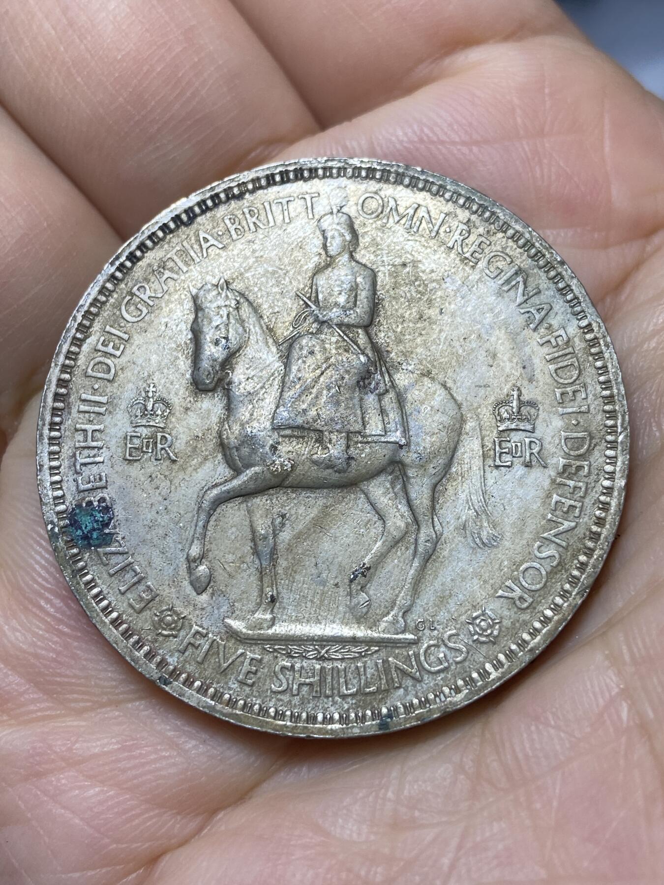 2026年第十八场(总第一百八十七场）外国好品散币场(免佣金) 英国🇬🇧1953年5先令克朗型大币(伊丽莎白二世加冕纪念币)