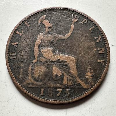 🌹外币初藏🌹🐯2026年第15场  每周二四六晚8️⃣点 接代拍 - 英国1875年半便士