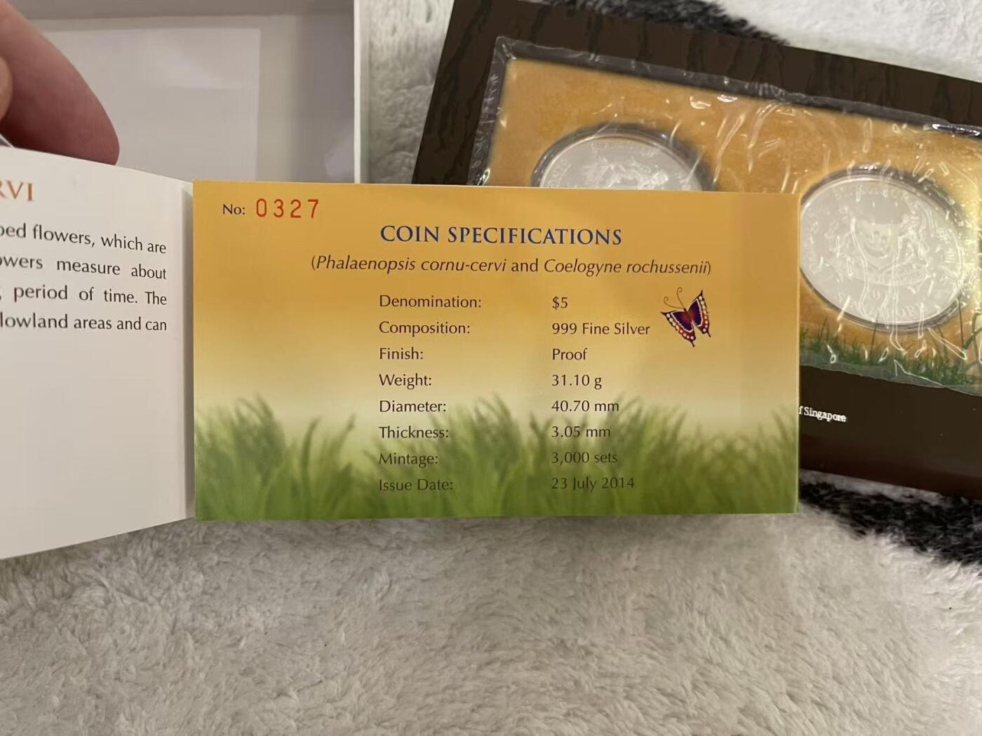 ❤️【币观天下】❤️ 第342期钱币秒杀拍卖场- 2026.2.4秒杀专场 长期征集拍品  新加坡2014年胡姬花精制银币2合1套装 官方原包装 发行量只有3000套 无白盒子盖子