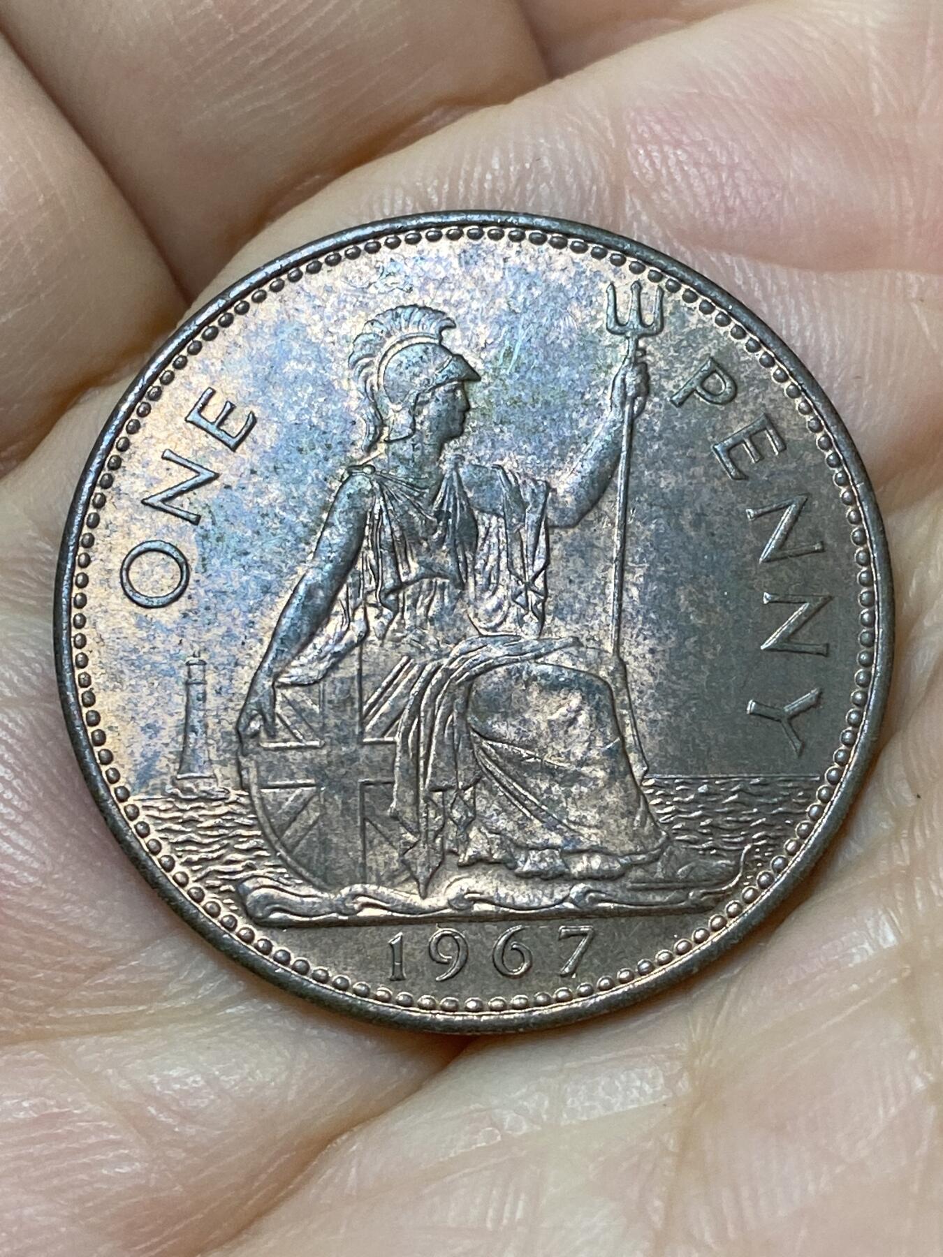 2026年第十八场(总第一百八十七场）外国好品散币场(免佣金) 英国🇬🇧1967年1便士(伊丽莎白二世青年桂冠第二版，普制币关门年)