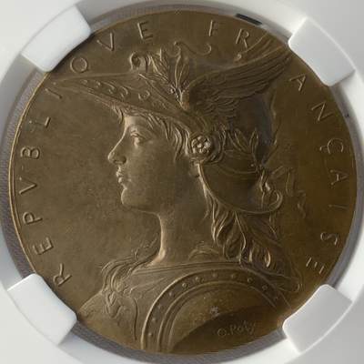 掌中浮雕-藏着的欧洲第052场 - 法国玛丽安娜铜章，51.5mm