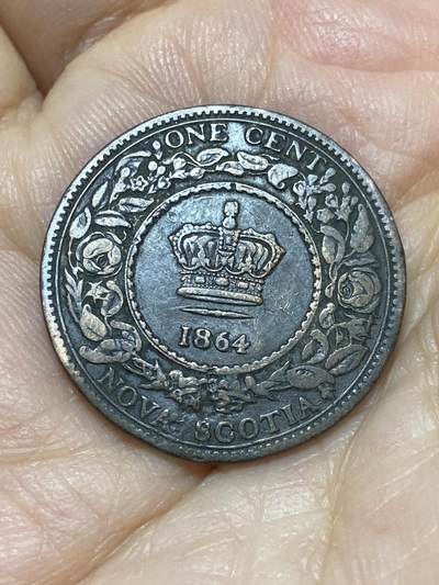 2026年第十八场(总第一百八十七场）外国好品散币场(免佣金) - 少见–英属新斯科舍1864年1分(维多利亚女王中年桂冠)