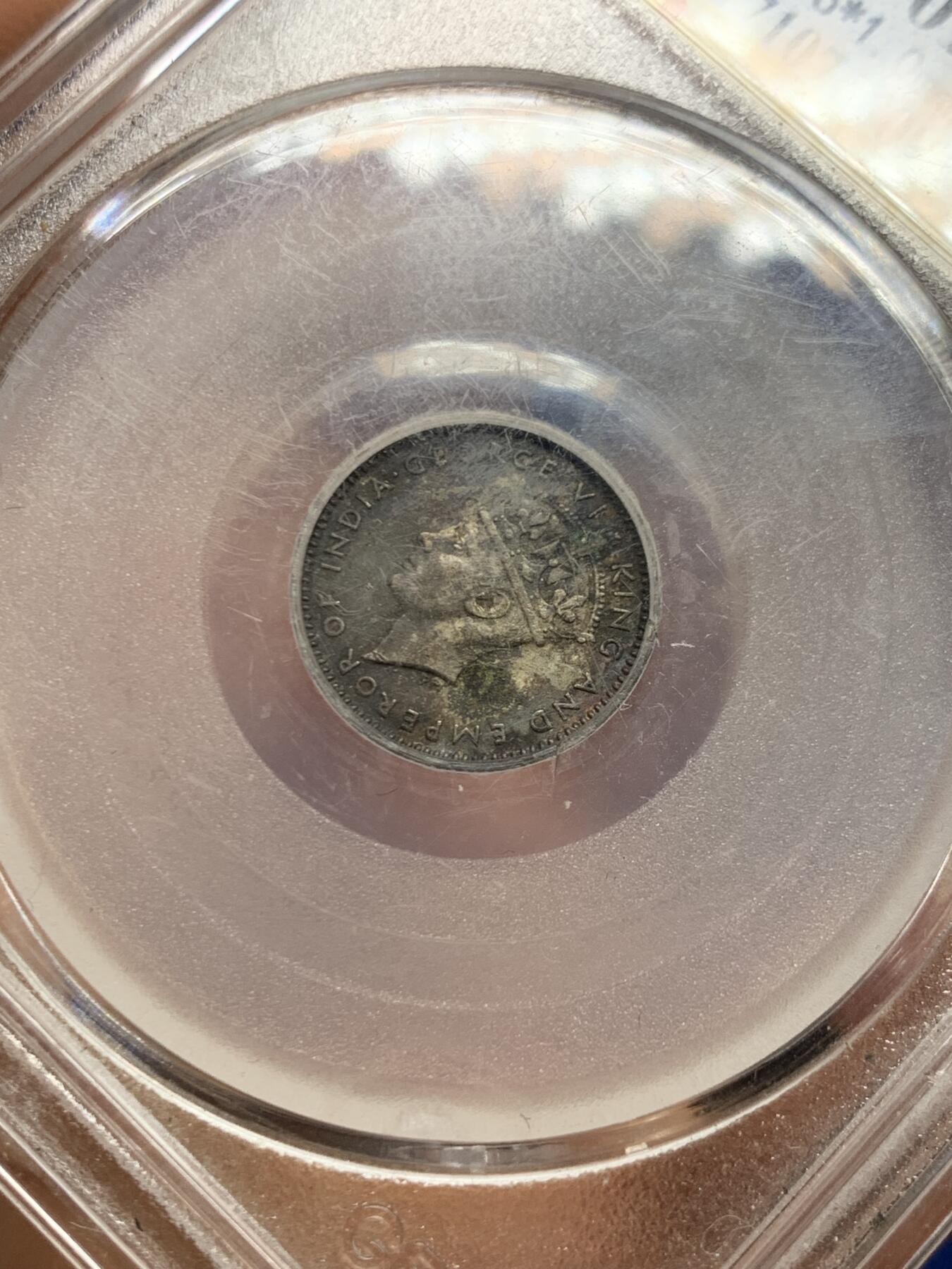 《竞宝斋》第464场 周日，周一，周二，3场连拍 （全场包邮）欢迎送拍 GBCA AU01 海峡1945年5分小银币 适合把玩