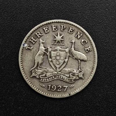 【淘币小摊】实时拍第八百六十三拍   小银币散币场   年前最后一周 之前的预留小年前全部发出 请更换最新收货地址  - 澳大利亚1927年乔治五世3便士银币