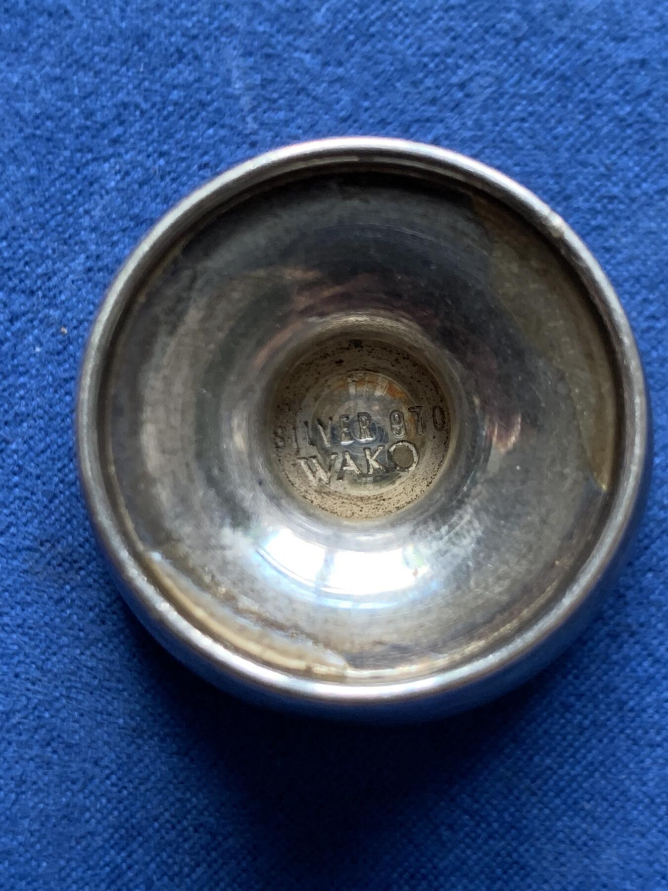 《竞宝斋》第464场 周日，周一，周二，3场连拍 （全场包邮）欢迎送拍 950银杯形摆件 10.4g