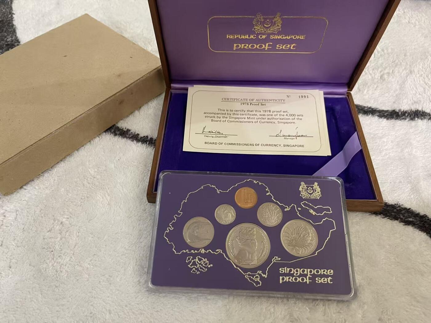 ❤️【币观天下】❤️ 第342期钱币秒杀拍卖场- 2026.2.4秒杀专场 长期征集拍品  新加坡1978年官方精制套币 盒证全齐 发行量4000套